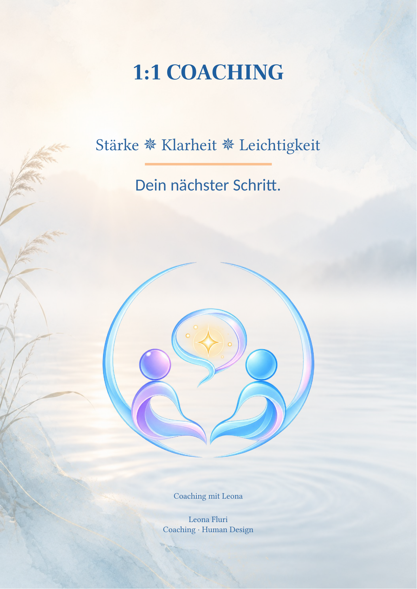 Titelseite der Broschüre 1:1 Coaching